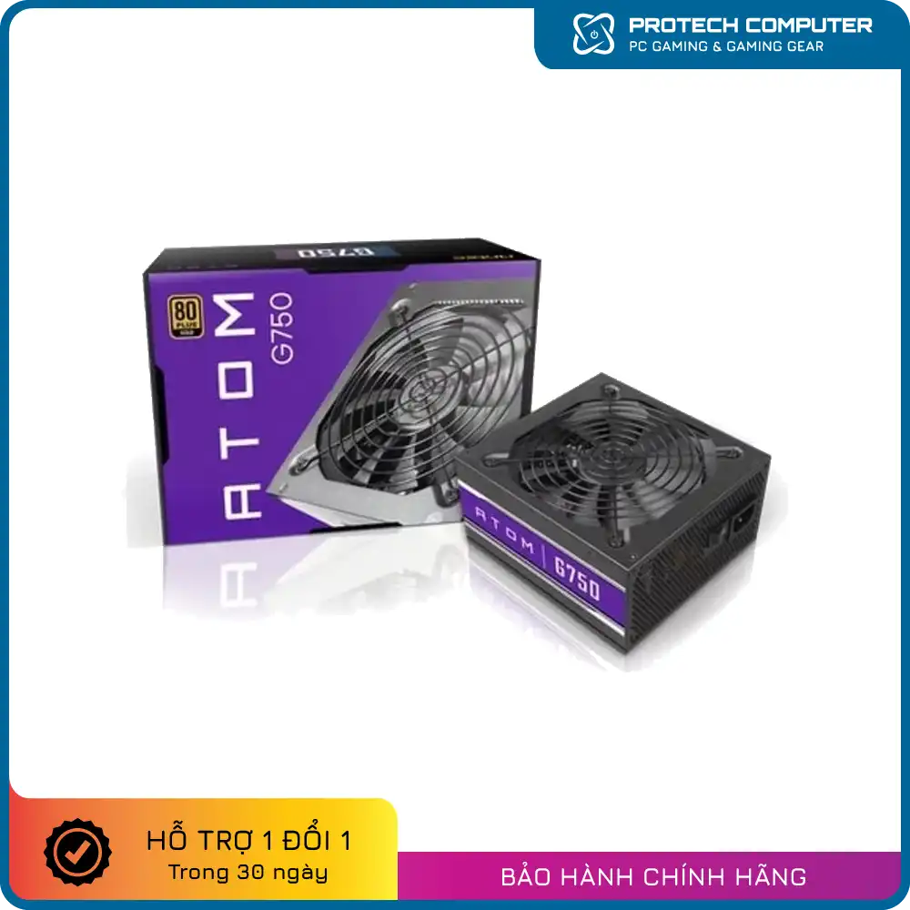 Nguồn máy tính Antec ATOM G750 - 750W 80 Plus Gold
